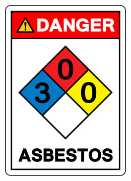 Danger Asbestos Symbol Sign ,Vector Illustration, Isolate On White Background Label.EPS10