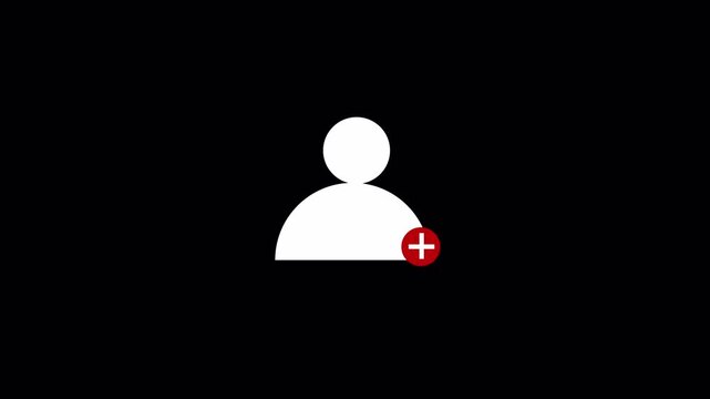  Add user Profile Icon Animation, User Registration or Sign up Concept ,create account and Add Contact Animation On Transparent Screen In 4K with Alpha Channel.