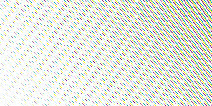 Vector Color Halftone Dots Pattern Retro Pop Art Comic Print Close Up Wallpaper Overlay Texture on Transparent Background