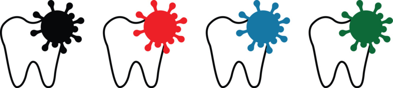 Dental bacteria concept illustration.