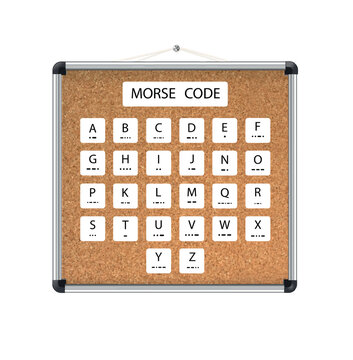 Morse Code International Morse Code on white background. Morse Code sign flat style. Vector illustration