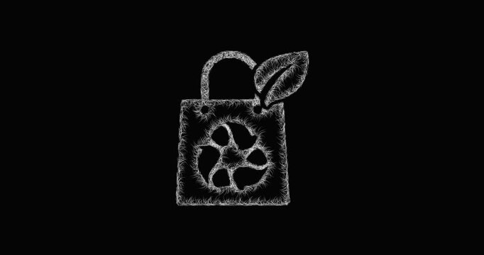 Sketch zero waste icon animation - smooth progressive reveal