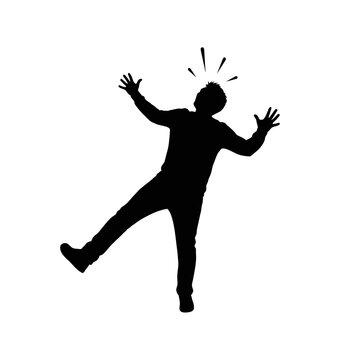 Man in a state of shock.