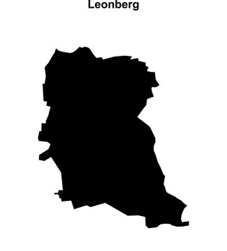 Leonberg (Baden-Wurttemberg) blank outline map