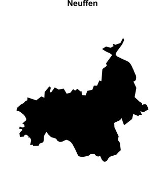 Neuffen (Baden-Wurttemberg) blank outline map