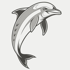 Fototapeta premium A dolphin jumping out of the water