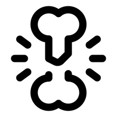 Obraz premium Broken Bone Line Icon Vector, Modern Medical and Pharmacy Symbol for Healthcare, Medicine, and Hospital Services
