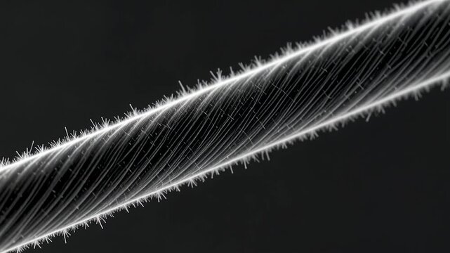 Carbon Nanotube Yarn Fiber Bundle Extreme Macro Surface Texture