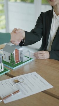 Real estate negotiation office meeting business transaction professional environment close-up view success in property deals