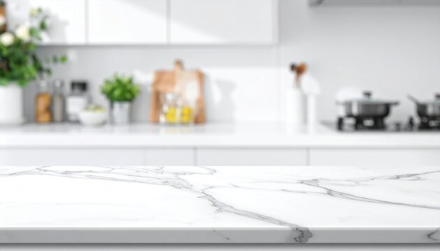 A luxury modern kitchen interior features a contemporary design with wood cabinets, a sleek counter with a sink and stove, and an elegant table in a new domestic home apartment room