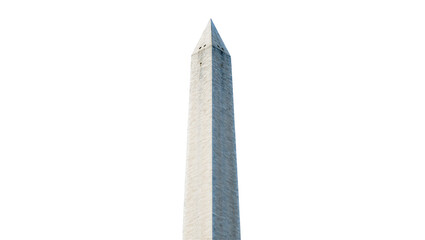 Isolated Washington Monument, grand national landmark, historical obelisk representing American heritage © Jn