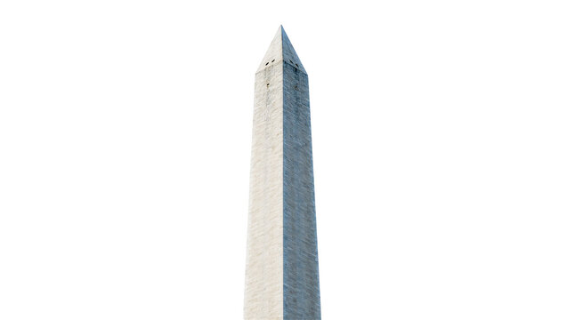 Isolated Washington Monument, grand national landmark, historical obelisk representing American heritage