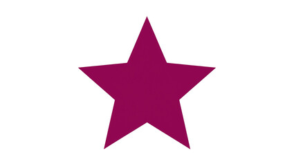 Obraz premium Isolated vibrant magenta five-pointed star shape, a clean graphic icon for rating or success