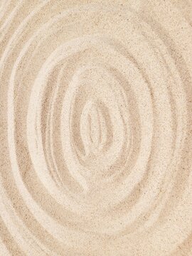 Zen Zeichen im Sand zum Meditieren