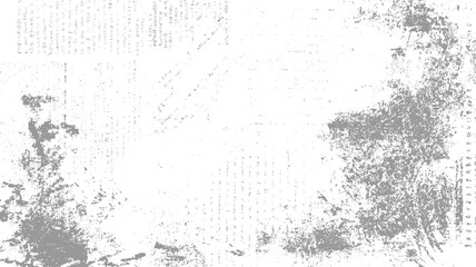 Obraz premium Faded grey text fragments and splotches on white background abstract texture grunge distressed