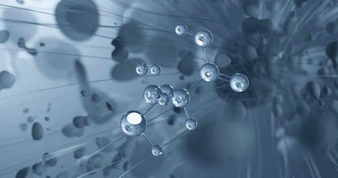 Selenocysteine rotating molecular structure, 3d ball-and-stick model, looped video amino acid
