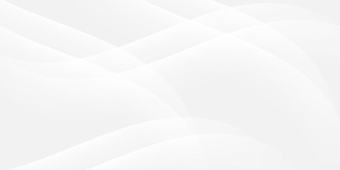 Obraz premium Abstract White and Grey Smooth Wavy Background