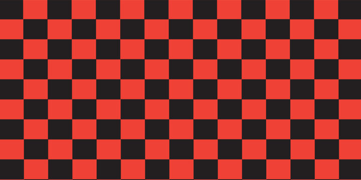 red and black checkered pattern, Checkerboard seamless pattern. modern