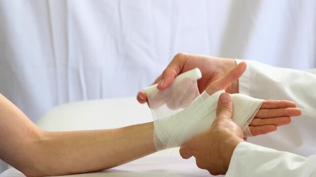 Close up of female doctor hands holding stethoscope and medical thermometer in healthcare hospital setting