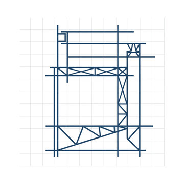 Scaffolding structure for construction sites.