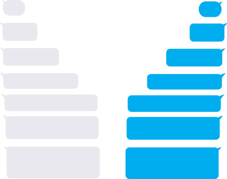 Smartphone Chatting Interface with Message Bubbles &ndash; SMS Dialogue Template Vector Illustration