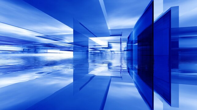 Abstract blue background with lines and reflections digital business technology concept modern corporate design futuristic pattern creative network data visualization strategy
