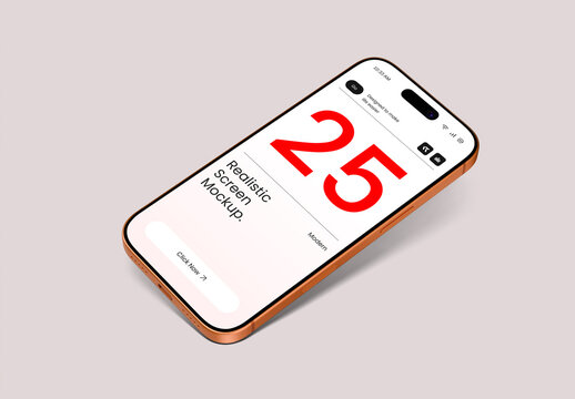 Modern Mobile Screen Mockup Template