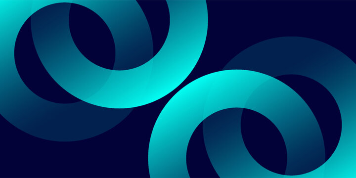 Dark blue background with overlapping bright circles. Futuristic technology theme background for banners, posters, presentations, websites