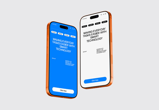 Smartphone Screen Mockup Set