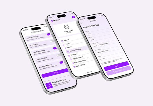Smartphone Screen Mockup Presentation