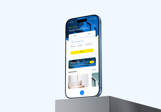 Editable Mobilephone Screen Mockup