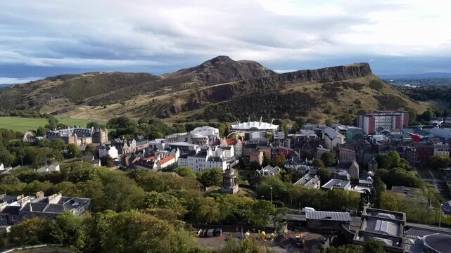 Aerial Edinburgh Gothic Architecture Castles and Historic Kirkyards