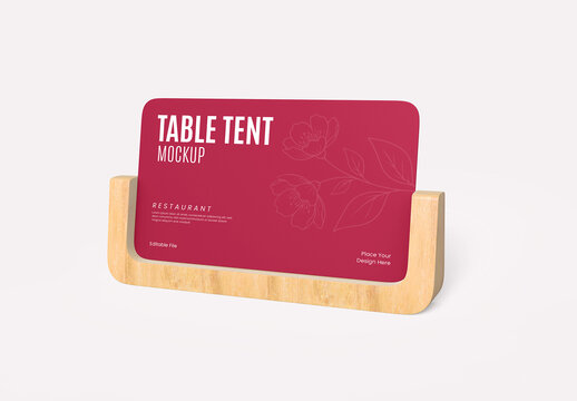 Table Tent Menu Card Mockup