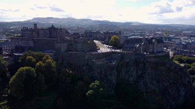 Aerial Edinburgh Gothic Architecture Castles and Historic Kirkyards