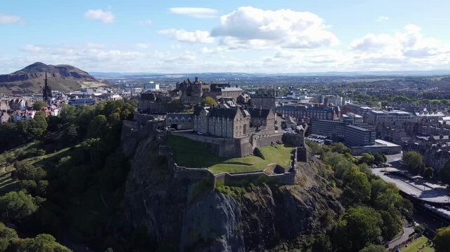 Aerial Edinburgh Gothic Architecture Castles and Historic Kirkyards