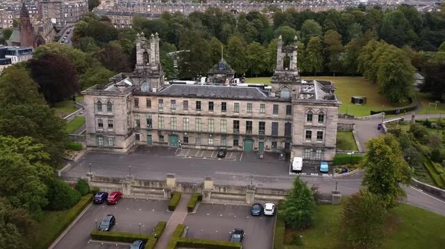 Aerial Edinburgh Gothic Architecture Castles and Historic Kirkyards