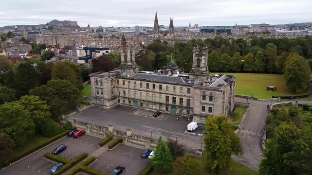 Aerial Edinburgh Gothic Architecture Castles and Historic Kirkyards