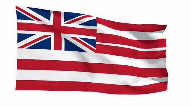 A flag with red and white stripes and a union jack in the corner