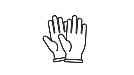 Obraz premium Pair of White Protective Gloves Illustration.