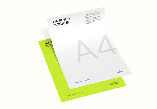 Two A4 Flyers Mockup