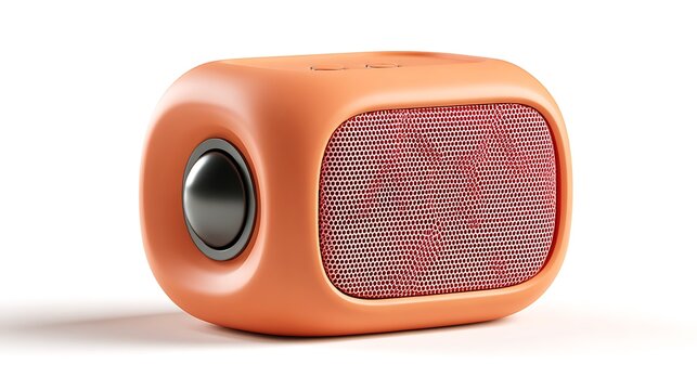 A wireless Bluetooth speaker isolated on the white background