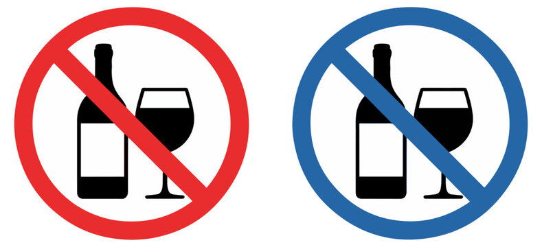 no alcohol icon set restricted drinking