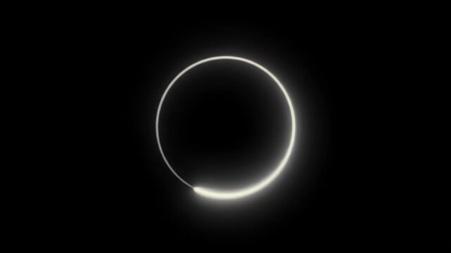 A glowing, incomplete circle hovers in the dark