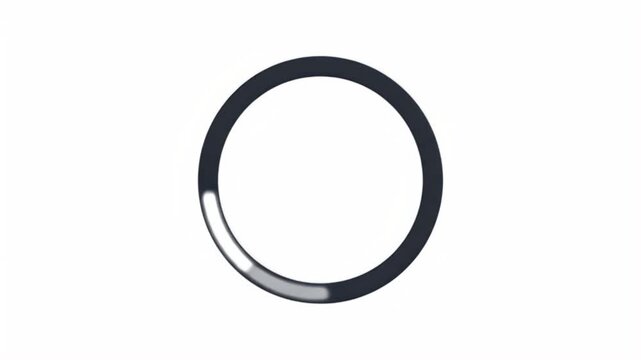 A dark, thick ring with a gradient reflection on its lower edge, centered