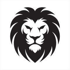 Obraz premium majestic lion vector silhouette clip art logo design illustration 