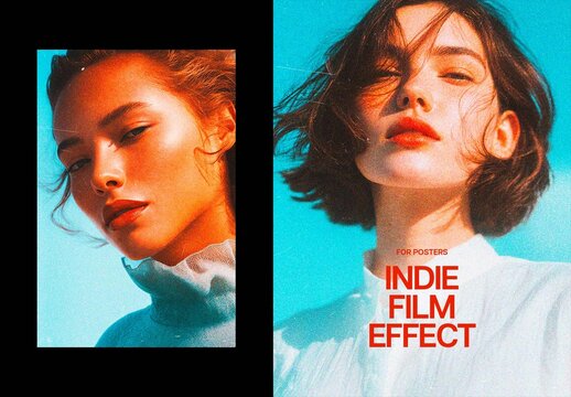 Indie Film Poster Photo Effect Mockup