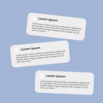 Chat speech bubble set. Chat messenger. SMS text frame for Iphone. Smartphone Message Interface. Vector illustration. Android. Smartphone. IMessages. We Chat. Line. Whatsapp. Samsung Galaxy