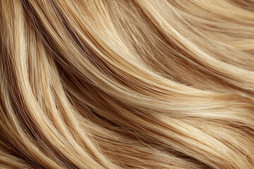 Fototapeta premium Long strands of blonde hair flowing in natural light
