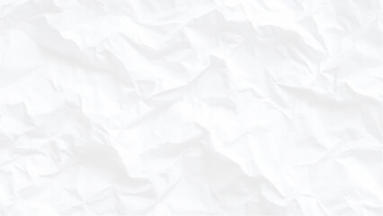 Obraz premium Crumpled white paper texture background with wrinkles and folds abstract design element
