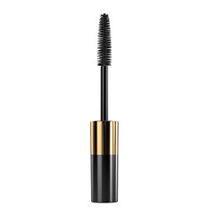 Obraz premium Black mascara tube, gold accents
